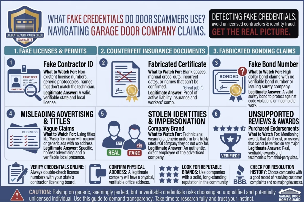 What Fake Credentials Do Garage Door Scammers Use?